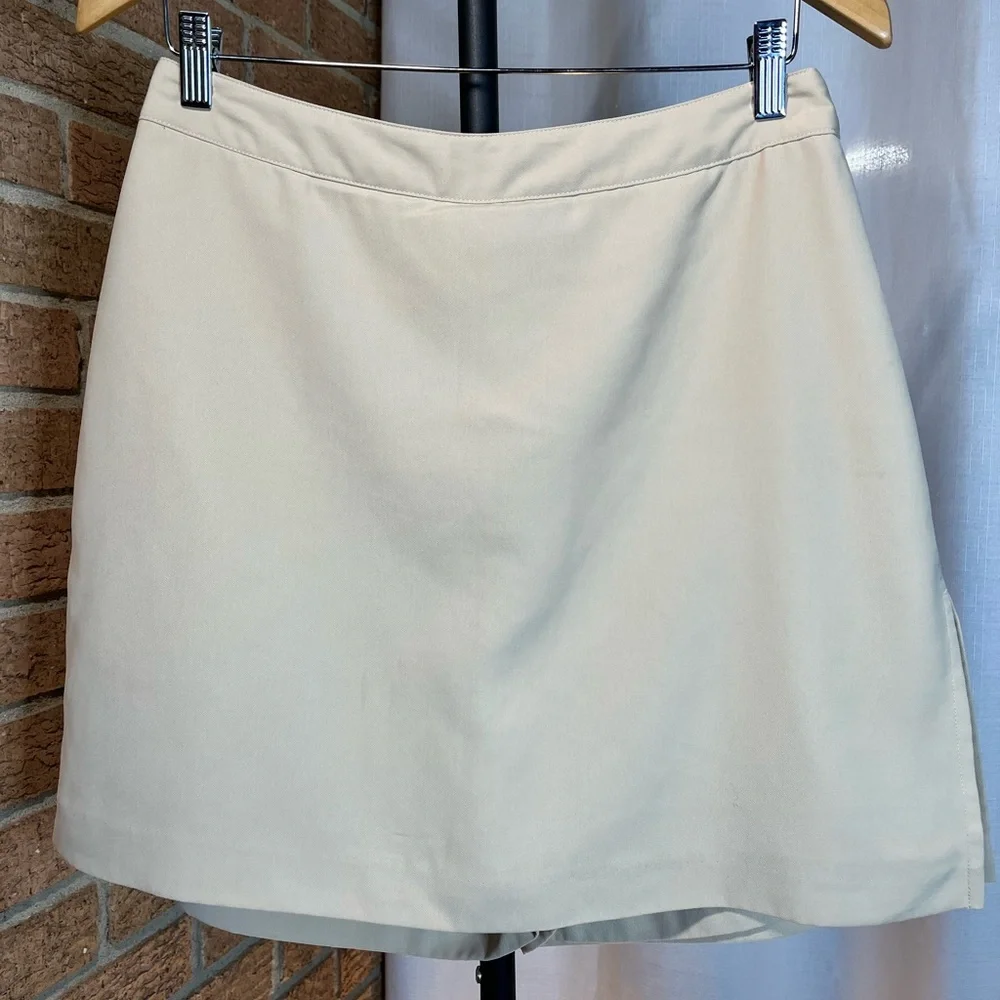 EP Pro Khaki Tan Golf Tennis Skort Size 10 Athletic Stretch Skirt Shorts